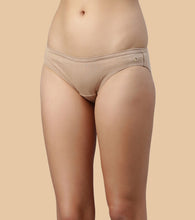 Load image into Gallery viewer, Enamor CB03 Chic Cotton, All Day Comfort, Low Waist Bikini Panty for Women - Naturally Breathable, Antimicrobial with Stain release, Inner Elastic, Regular Coverage - Pack of 5 (Jet Black / Nude)