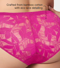 Load image into Gallery viewer, Enamor BambooBliss Lace Back Boyshorts, Mid Rise, Full Back Coverage - IP26 (Queen Pink)