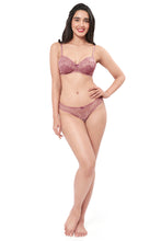 Load image into Gallery viewer, Amante Eternal Bliss Lace Low Rise Bikini Panty - Messa Rose 30501