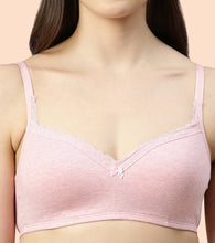 Load image into Gallery viewer, Enamor Smoothening Women's Cotton Everyday Balconette T-Shirt Bra - All Day Comfort, Full Support, Padded, Wirefree, Medium-Coverage - A017