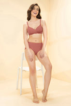Load image into Gallery viewer, Amante Effortless Bliss Padded Non-Wired Bra - Brick Dust 103001