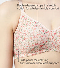 Load image into Gallery viewer, Enamor Innovations Fabcool Encircled Side Support Shaper, Non Padded, Wirefree, High Coverage, Women's Cotton Everyday Bra - A042 (Available in Plus Sizes) (Revello Print)