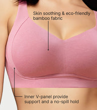 Load image into Gallery viewer, Enamor Innovations Bamboo Bliss, Everyday, Full Support, Women's T-Shirt Bra - Super Soft, Naturally Absorbent & Antimicrobial, Padded, Wirefree, High Coverage- A077 (Rose Blush)