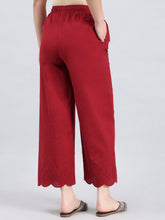 Load image into Gallery viewer, Go Colors Light Maroon Cotton Hakoba Palazzo