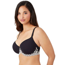 Load image into Gallery viewer, Wacoal Embrace Lace Contour Padded Wired 3/4th Cup Everyday Wear Medium coverage T-Shirt Bra - Black 853191