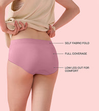Load image into Gallery viewer, Enamor IP37 Innovations Flexi Free, Comfy Essentials, No Visible Panty Lines, All Day Comfort, Mid Waist Brief Panty for Women - Regular Coverage (Orchid Smoke)