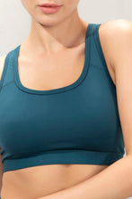 Load image into Gallery viewer, Amante Energize Medium Impact Round Neck Sports Bra - Reflecting Pond 98701