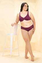 Load image into Gallery viewer, Amante Sophistique Bliss Non-Padded Wired Minimizer Bra - Purple Potion