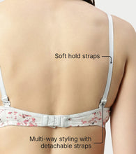 Load image into Gallery viewer, Enamor Women's Perfect Plunge Lift T-Shirt Bra - Detachable Straps, Lightly Padded, Wirefree, Medium Coverage - F023 (Sorrento Print)