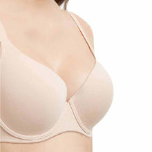 Load image into Gallery viewer, Wacoal Essentials Padded Wired 3/4th Cup Everyday Wear Cotton Blend T-Shirt Bra - Beige IB5441