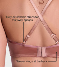 Load image into Gallery viewer, Enamor Curve Enhancing Satin T-Shirt Bra - Padded, Non-Wired, High Coverage - F184 (Mocha Brown)