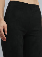Load image into Gallery viewer, Go Colors Black Suede Bell Bottom