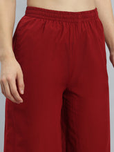 Load image into Gallery viewer, Go Colors Light Maroon 100% Cotton Hakoba Wide Pant
