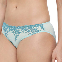 Load image into Gallery viewer, Wacoal Embrace Lace Low Waist Medium Coverage Bridal Wear Lace Bikini Panty - Aqua 64391