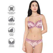 Load image into Gallery viewer, Wacoal Embrace Lace Non Padded Wired 3/4th Cup Bridal Wear Medium coverage Fashion Bra - Pink 65191