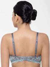Load image into Gallery viewer, Wacoal Embrace Lace Non Padded Wired 3/4th Cup Bridal Wear Medium coverage Fashion Bra - Dark Grey 65191