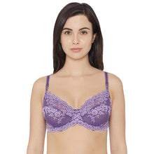 Load image into Gallery viewer, Wacoal Embrace Lace Non Padded Wired 3/4th Cup Bridal Wear Medium coverage Fashion Bra - Purple 65191