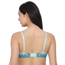 Load image into Gallery viewer, Wacoal Embrace Lace Non Padded Wired 3/4th Cup Bridal Wear Medium coverage Fashion Bra - Aqua 65191