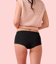 Load image into Gallery viewer, Enamor PS40 Innovations Invisi, All Day Comfort, Mid Waist Boyshorts Panty for Women - No Visible Panty Lines, Breathable, Sweat wicking, Free Cut, Full Coverage - Pack of 1 (Jet Black)