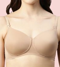 Load image into Gallery viewer, Enamor Vanish Curve Neckline With Perfect Density Lift Cup Women's Everyday Fashion T-Shirt Bra - Padded, Wirefree, High-Coverage - F065