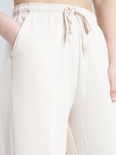 Load image into Gallery viewer, Go Colors Cream Fleece Wide Pant
