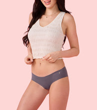Load image into Gallery viewer, Enamor PB40 Innovations Invisi, All Day Comfort, Low Waist Bikini Panty for Women - No Visible Panty Lines, Sweat wicking, Free Cut, Regular Coverage - Pack of 1 (Ink Grey)