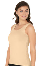Load image into Gallery viewer, Amante Broad Strapped Body Hugging Cotton Tank Top (Pack of 2) - Black-Nude 76802