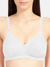 Load image into Gallery viewer, Sonari Non-Padded Wirefree Cotton High Coverage Embroidered Bra with Adjustable Straps – ALPHA