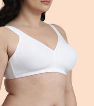 Load image into Gallery viewer, Enamor Plush Comfort, Side Support and Lift Women's Everyday Full Support Plunge Bra - All Day Comfort, Non-Padded, Wirefree, High-Coverage - F024