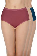 Load image into Gallery viewer, Amante Solid High Rise Full Brief Panties (Pack of 3) 53001