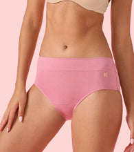 Load image into Gallery viewer, Enamor IP01 Innovations Bamboo Bliss, Anti Rash, All Day Comfort, Mid Waist Brief Panty for Women - Super Soft, Naturally Absorbent, Antimicrobial with Stain release, Inner Elastic, Full Coverage- Pack of 1 (Rose Blush)