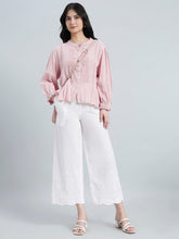 Load image into Gallery viewer, Go Colors White Hakoba Wide Pant