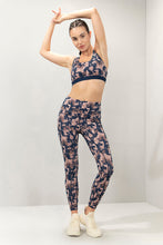 Load image into Gallery viewer, Amante Energize Medium Impact Round Neck Sports Bra - Stripy Geo Print 98701