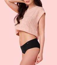 Load image into Gallery viewer, Enamor PH40 Innovations Invisi, All Day Comfort, Mid Waist Hipster Panty for Women - No Visible Panty Lines, Sweat wicking, Free Cut, Full Coverage - Pack of 1 (Jet Black)