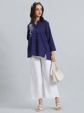 Load image into Gallery viewer, Go Colors White Cotton Hakoba Palazzo