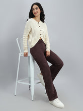 Load image into Gallery viewer, Go Colors Dark Wine Suede Bell Bottom