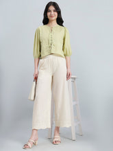 Load image into Gallery viewer, Go Colors Cream 100% Cotton Hakoba Wide Pant
