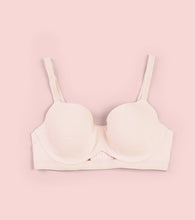 Load image into Gallery viewer, Enamor Innovations CloudSoft, Invisi Neckline Women's Cotton Everyday T-Shirt Lift Bra - Padded, Wired, High Coverage - A132 (Cherry Blossom Print)