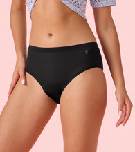 Load image into Gallery viewer, Enamor IP02 Innovations Invisi, Fit Flex, No Visible Panty Lines, All Day Comfort, Mid Waist Brief Panty for Women - Breathable Lightweight Fabric, Antimicrobial with Stain Release, Bonded Free Cut, Regular Coverage - Pack of 1 (Jet Black)