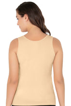 Load image into Gallery viewer, Amante Broad Strapped Body Hugging Cotton Tank Top (Pack of 2) - Black-Nude 76802