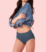 Load image into Gallery viewer, Enamor CW01 Cotton Classic, All Day Comfort, High Waist Brief - Breathable, Antimicrobial with Stain Release, Outer Brushed Wide Elastic, Full Coverage - Pack of 1 (Orion Blue)