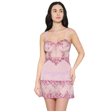 Load image into Gallery viewer, Wacoal Embrace Lace Non Padded Non Wired Bridal Wear Short Lace Babydoll Chemise - Pink 814191