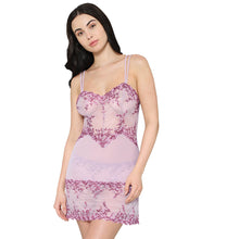 Load image into Gallery viewer, Wacoal Embrace Lace Non Padded Non Wired Bridal Wear Short Lace Babydoll Chemise - Pink 814191