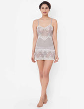 Load image into Gallery viewer, Wacoal Embrace Lace Non Padded Non Wired Bridal Wear Short Lace Babydoll Chemise - Purple 814191
