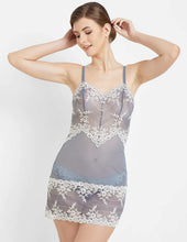 Load image into Gallery viewer, Wacoal Embrace Lace Non Padded Non Wired Bridal Wear Short Lace Babydoll Chemise - Blue 814191
