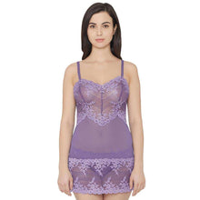 Load image into Gallery viewer, Wacoal Embrace Lace Non Padded Non Wired Bridal Wear Short Lace Babydoll Chemise - Purple 814191