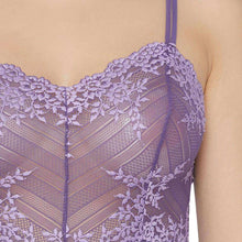 Load image into Gallery viewer, Wacoal Embrace Lace Non Padded Non Wired Bridal Wear Short Lace Babydoll Chemise - Purple 814191