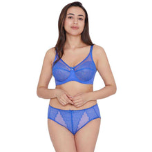 Load image into Gallery viewer, Wacoal Retro Chic High Waist Full Coverage Everyday Wear Lace Panty - Blue 841186