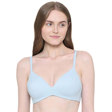 Load image into Gallery viewer, Wacoal How Perfect Padded Non-wired 3/4th Cup Medium Coverage Seamless T-Shirt Bra - Light Blue 852189
