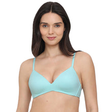 Load image into Gallery viewer, Wacoal How Perfect Padded Non-wired 3/4th Cup Medium Coverage Seamless T-Shirt Bra - Aqua 852189